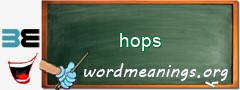 WordMeaning blackboard for hops